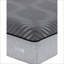 Matelas double hybride avec housse de protection en cascade souple | Mousse + Ressorts | Gris + gris-275643516-275643518