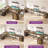 U Shaped Desk with Power Outlets & LED Lights, Reversible Gaming Desk with Monitor Stand-2047671234