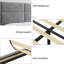 Structure de lit, base de lit tapissier avec tête de lit carrée en velours, lattes en bois-102438551