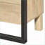 Chêne & amp; Table de chevet industrielle à 2 tiroirs Rustic