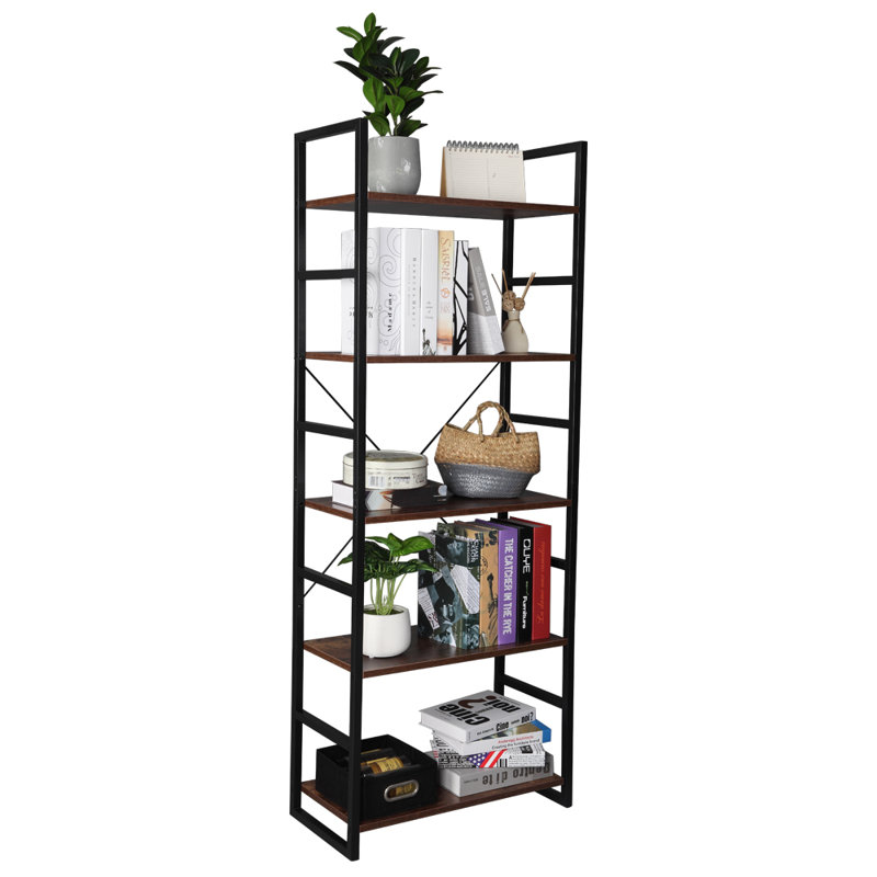 Hegins 158cm H x 60cm W Steel Etagere Bookcase