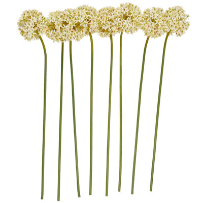 Tige de fleur artificielle en polyester Cole et gris Allium