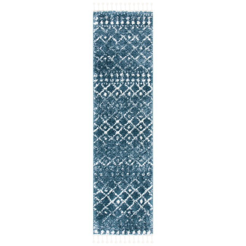 Destiney Fringe Shag Performance Southwestern Rug, Runner 2'2" x 8'