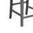 20" Counter Height Seat Duo, Gray Upholstered With Footrest, 22" Package Width, Rubber Chairs, Fabric Seats 17.5" Depth, Wood