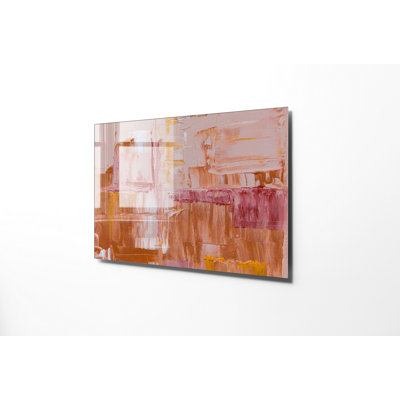 Peinture élégante en verre trempé de 11,8 po x 17,7 po | 100% verre trempé, épaisseur: 0,16 pouce | Superbe art mural pour la décoration intérieure, durable et facile à nettoyer, parfait pour les espaces de salon et de bureau