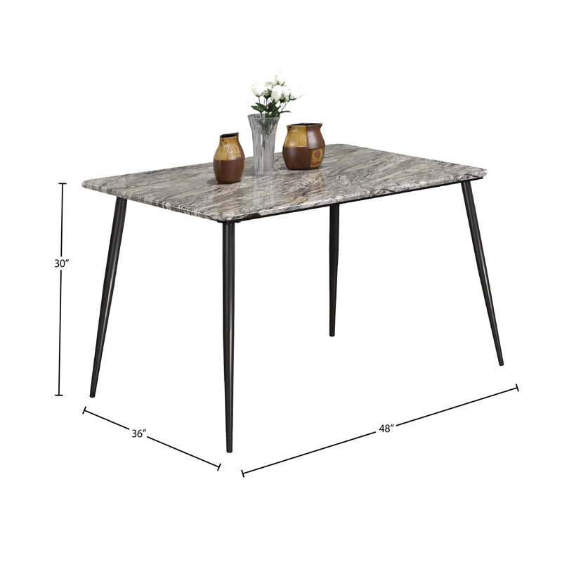 Table de salle à manger Sarko, H 30 po x L 48 po x l 36 po