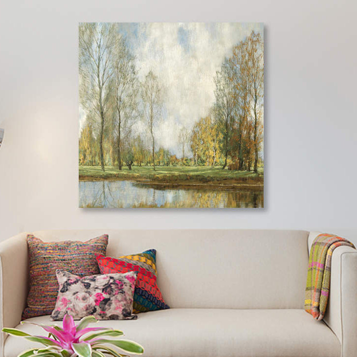 «Down by the Water I», reproduction sur toile, H 18 po x l 18 po x P 1,5 po, Pas de tapis, Toile tendue