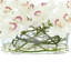 Orchids Arranged in Oval Glass Vase with Curly Willow