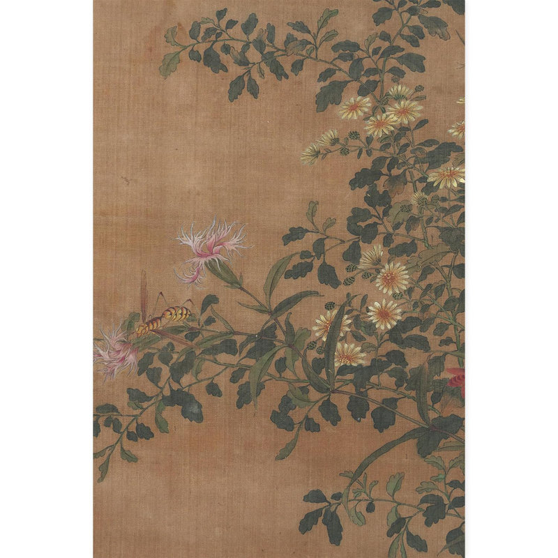 Bordure florale pelez et collez, L 108 po x l 72 po