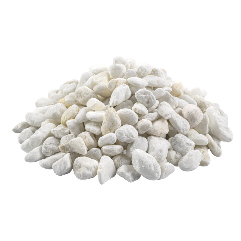 Galets Rivora Everest Blanca, marbre naturel, 0,25 à 0,75 po (55 sacs, 40 lb / sac)