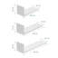 Rio Set Of Three L-Shaped Wall Shelves - Dove Grey-70094259