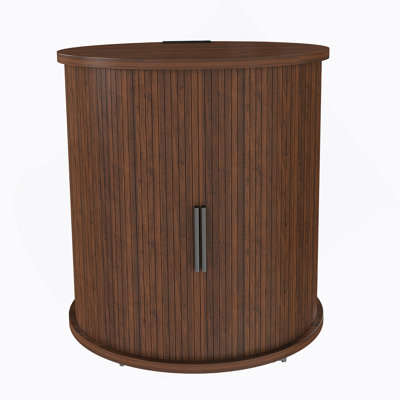 Table de bout avec station de charge intégrée, table de chevet avec porte coulissante, table de chevet ronde avec ports USB pour le salon, la chambre à coucher