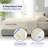 100% Organic Viscose From Bamboo Sheets Set, 300 Thread Count, 3-pc Set, Luxury Cooling Sheets, Deep Pockets - Gift-Ready Packaging, Twin XL Size (Vanilla)-111656342-111656337