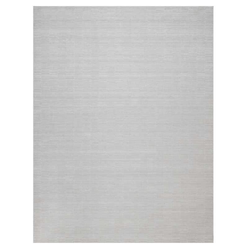 Tapis oriental texturé en polyester tissé à la main 9 pi 1 po x 12 pi 1 po 9 pi 1 po x 12 pi 1 po