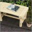 Banc de jardin en bois semi-circulaire Outsunny