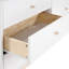 Commode 6 tiroirs - Commode en bois MOD 60 pouces avec finition neutre et poignées et pieds de tiroir en bois - Commode Alaterre Furniture (Blanc)