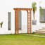155cm W x 66cm D Solid Wood Arbour in Brown