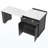 82.6" Fluted Kitchen Island With Extendable Dining Table For 4-6, Island Table For Kitchen With Power Outlet, Kitchen Table With Double-Side Storage, 2 Drawers 2 Side Open Shelves, Black-2112928947