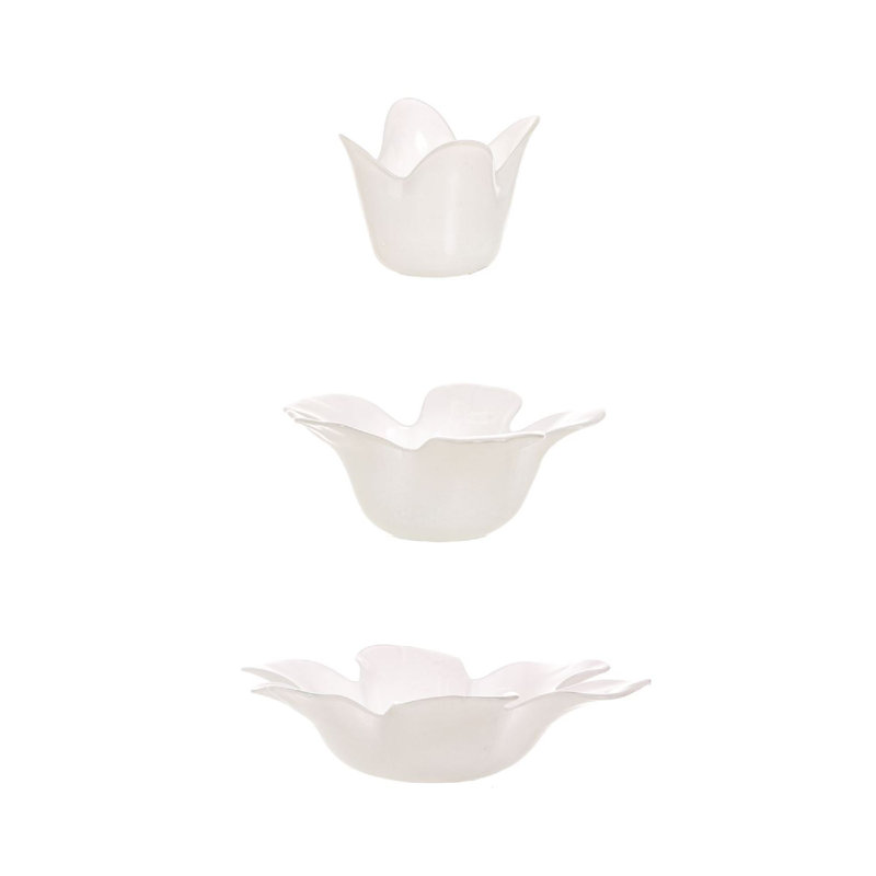 Ensemble 3 pièces de plateau de table en verre