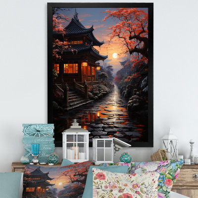 Cèdre du Japon, sanctuaire d'art au crépuscule I - impression