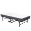 Lit simple pliant avec matelas en éponge haute - Extra portable pour les invités, structure en métal, 75 po x 38 po 38 po en mousse viscoélastique pliable en toute occasion, noir