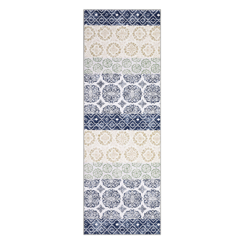 Machine Washable Living Room Rugs Large Neutral Rug with Rubber Backing Stain-Resistant Oriental Accent Carpet for Office Bedroom Dining Room