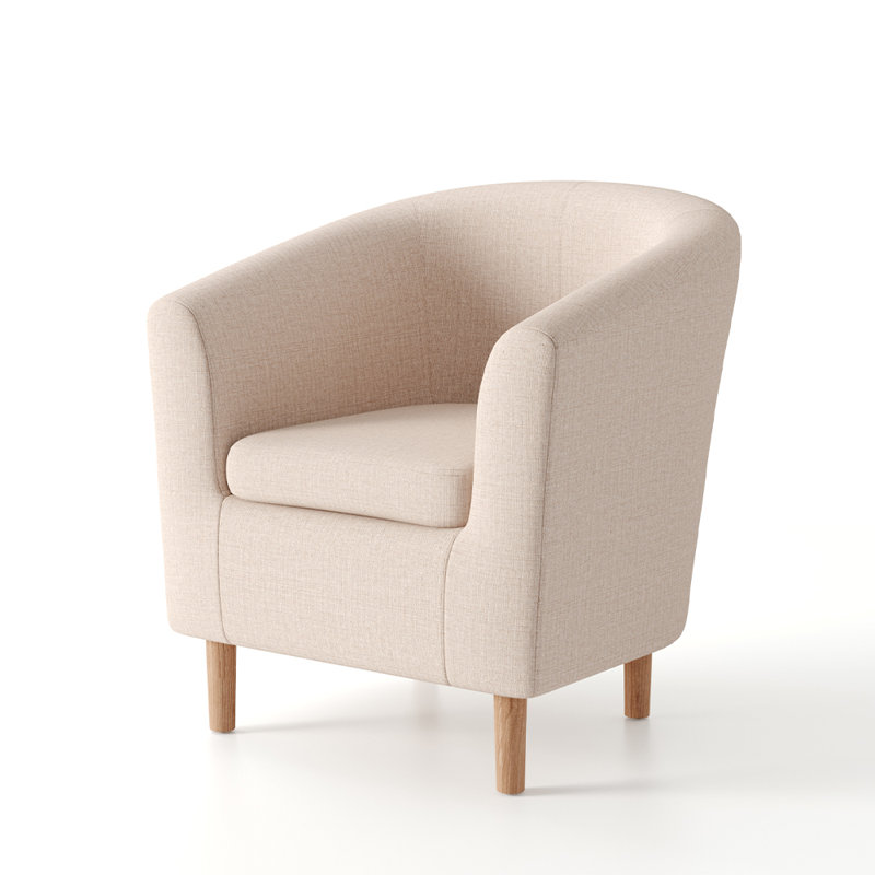 Twickenham Upholstered Barrel Chair, Beige