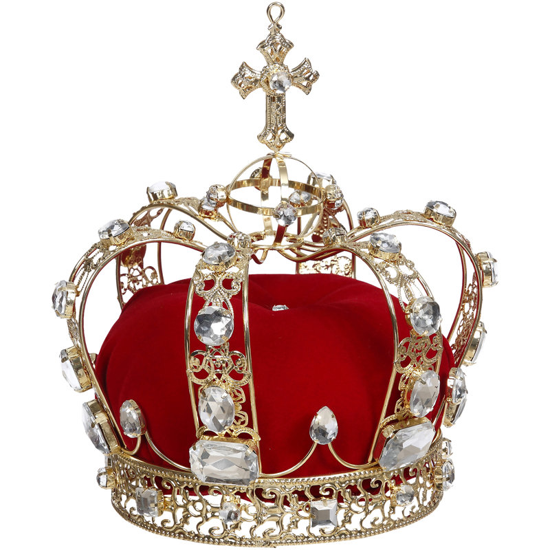 Queens Crown, Set Of 2 - 6 X 7.5 Inches, Red/Silver/Gold