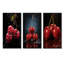 «Black and Red Cherry Delight I», ensemble de 3 reproductions d'art sur toile cerise-1567707455-1567707394