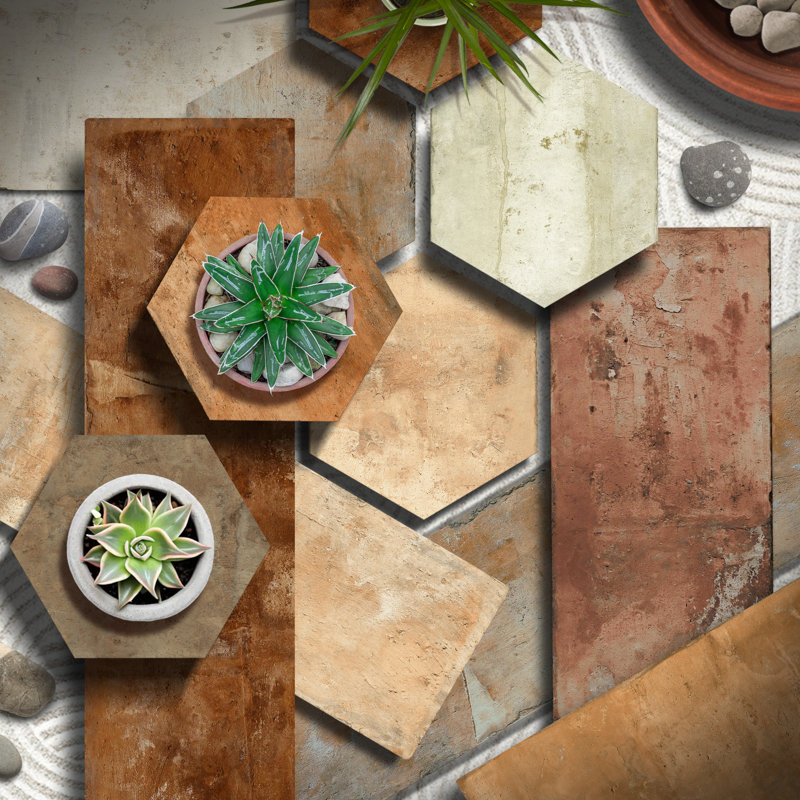 Terre 10" x 40" Porcelain Spanish Wall & Floor Tile
