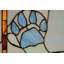 Deer and Cougar Tracks Stained Window Panel