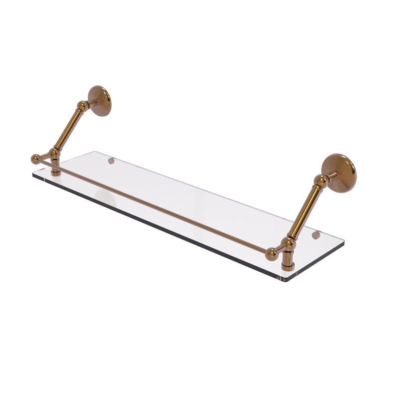 Tablette flottante avec barre de galerie Marchmont, Bronze brossé, H 8 po x l 30 po x P 8,6 po