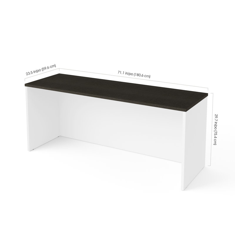 Crédence 110000 en blanc et gris foncé, Blanc