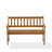 Belmont Wooden Patio Bench with Backrest - Acacia Wood, 48x22x33 Inch, Natural Oil