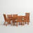 Abelia 6 - Person Wood Patio Dining Set with Rectangular Table