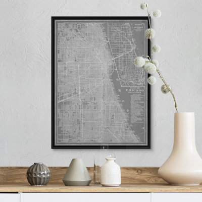 « City Map of Chicago » par vision studio-impression d’art graphique