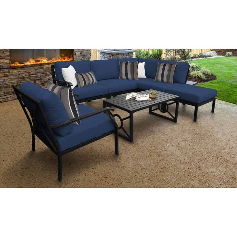 Madison 6 - Person Modular Patio Conversation Sets with Cushions