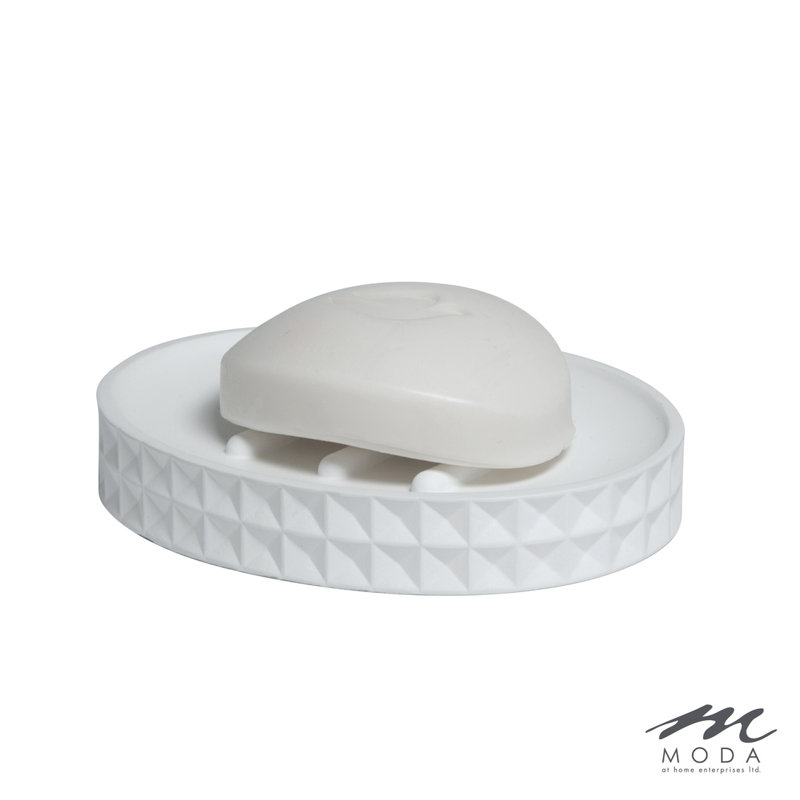 Savon BRAEMAR en résine bleu marine, Blanc