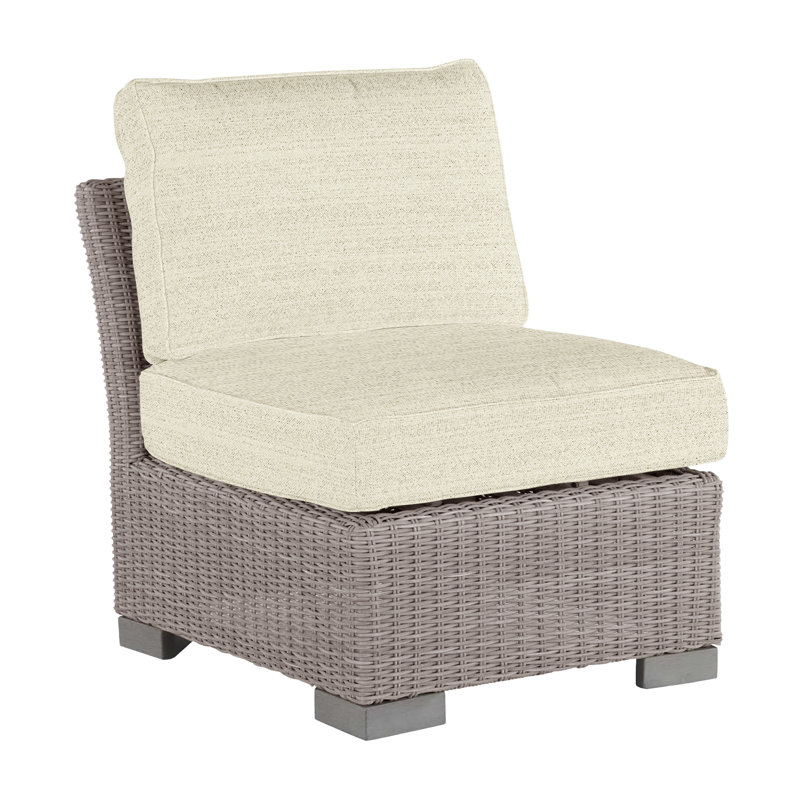 Club Patio Lounge Chair with Cushions, Oyster, Welt, Paper Sky