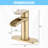 Single Handle Waterfall Spout Single Hole Bathroom Faucet With Deck And Supply Lines-107928630