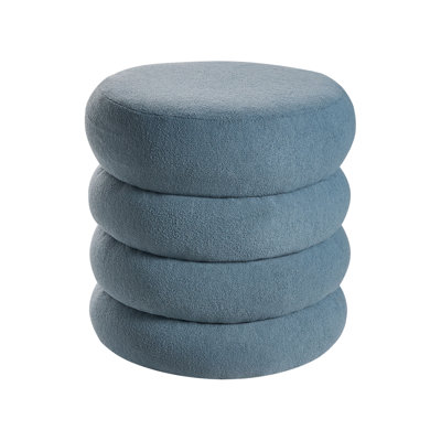 SUMPTER 43 cm W Boucle Round Pouffe