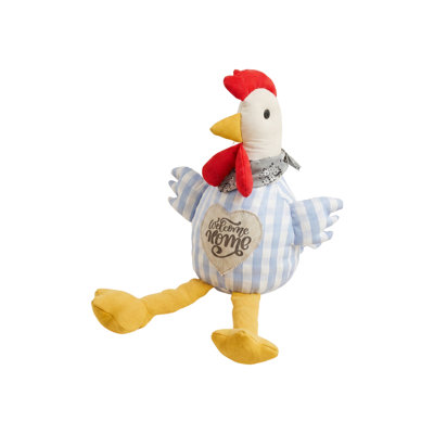 Fabric Rooster Door Stopper, Farmhouse Animal Shape Doorstop for Entryway and Room Door