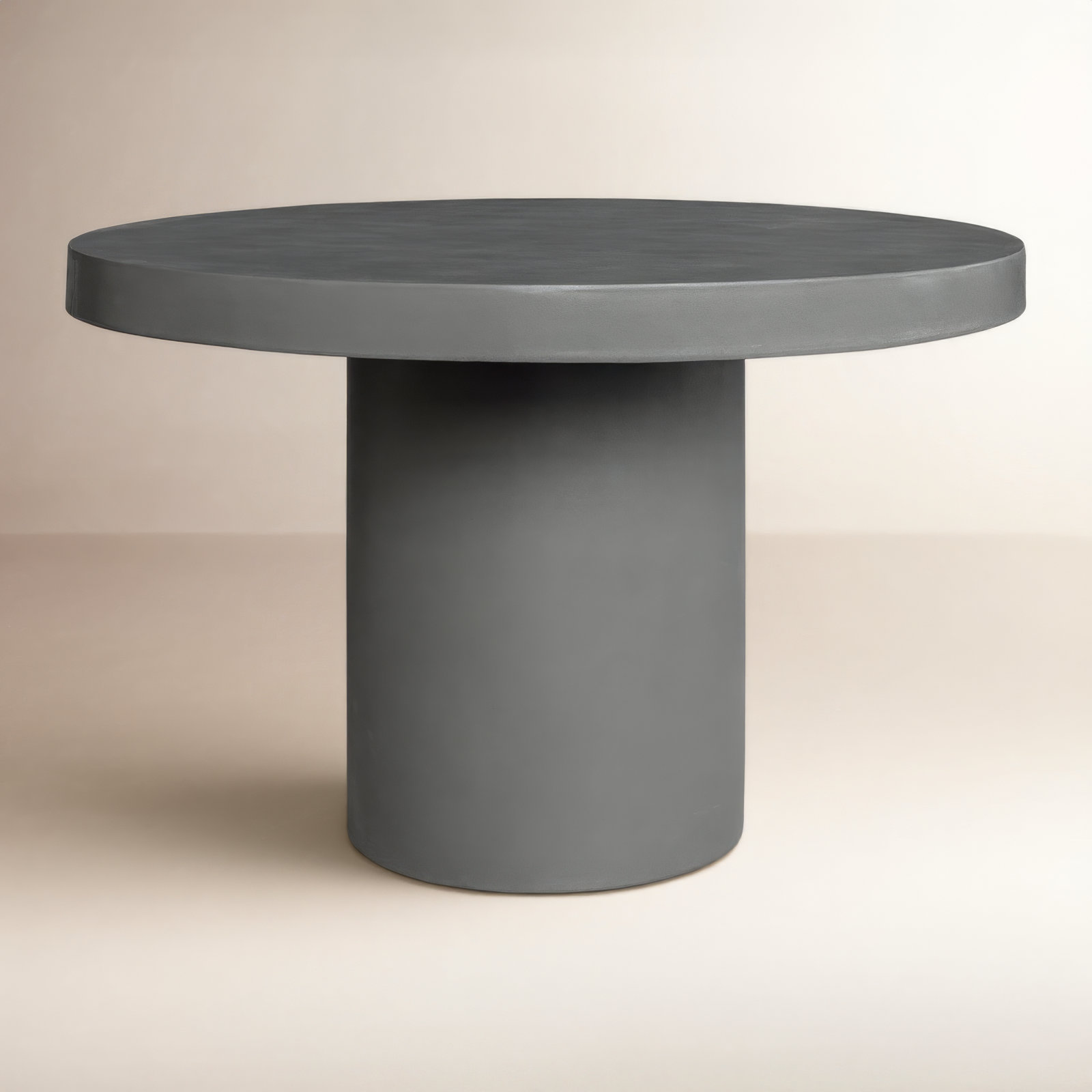 Ruka Round Dining Table, Dark Gray