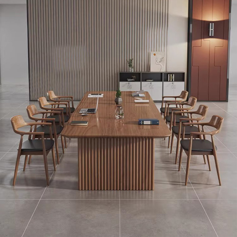 Table de conférence Burlywood, Noyer, H 29,53 po x L 94,49 po x l 35,43 po
