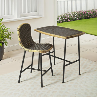 Coova Rattan and Iron Pub Dining Table