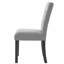 Chaise de salle à manger capitonnée 4 pièces, lin rustique revêtu de pieds en bois d'hévéa noir, chaise d'appoint rembourrée pour la cuisine, la salle à manger, la chambre à coucher, gris
