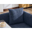 Confortable fauteuil de loisir rembourré avec petite table, pieds en métal et poches de rangement-133996149