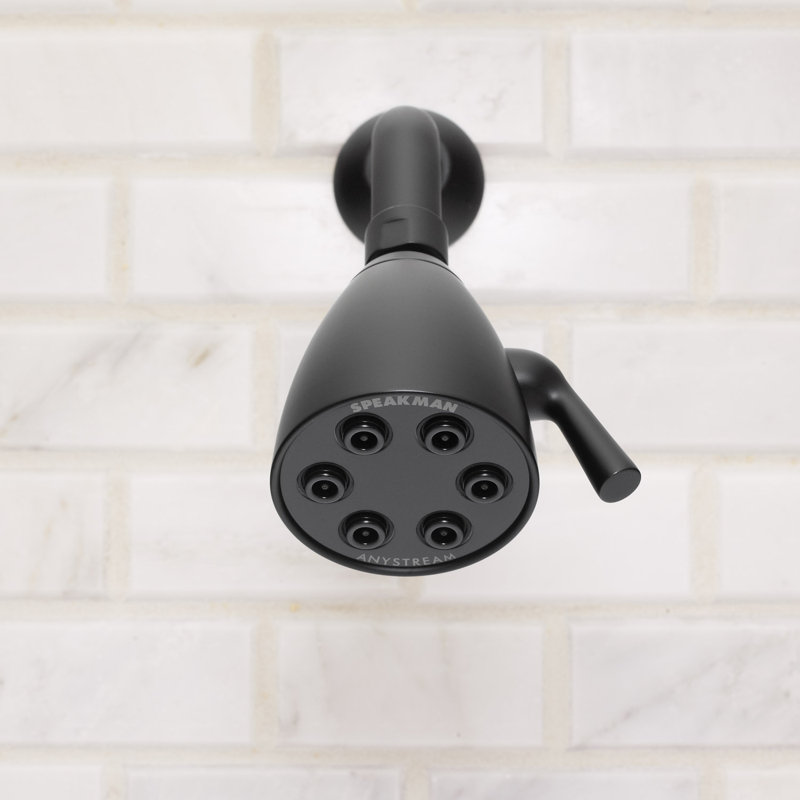 Tête de douche multifonction Icon Anystream, Noir mat, 2.5 GPM