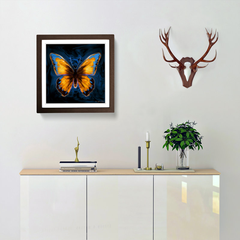 Single Picture Frame Print on Wood, Walnut