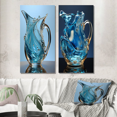 «Water Pitcher Perspectives - Drinkware», ensemble de 2 reproductions d'art sur toile